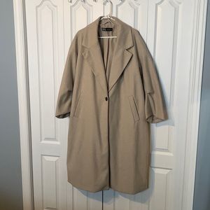 Zara Oversized Nude Dress Coat